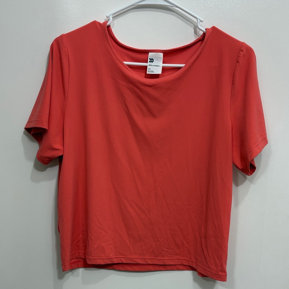 All in Motion Coral Women's Crop Top